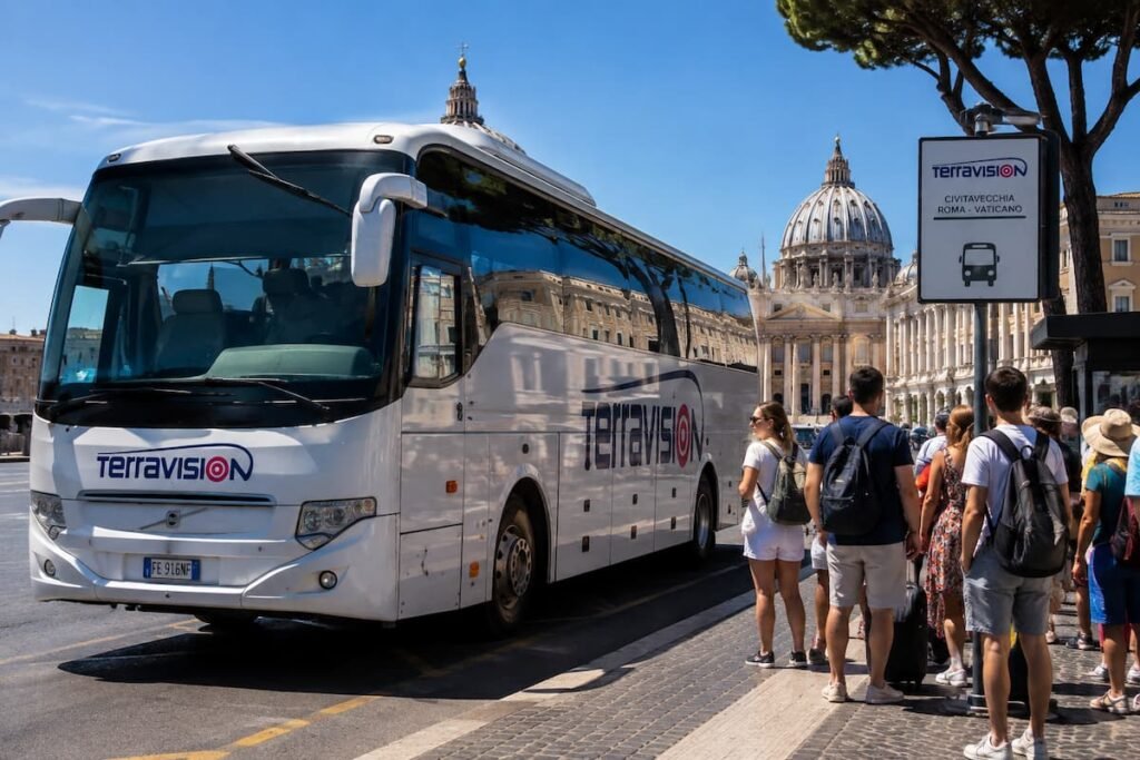 escale à civitavecchia bus pour rome