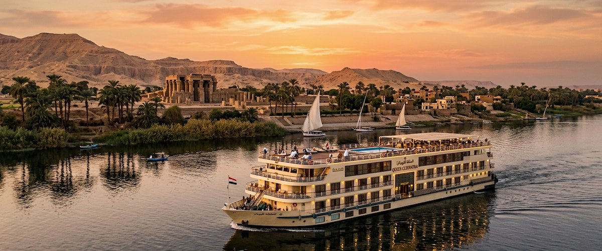 croisière sur le nil coucher du soleil